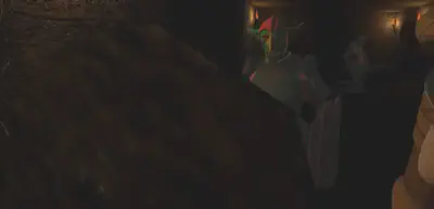 적과 근접 전투를 진행하는 XR 시점